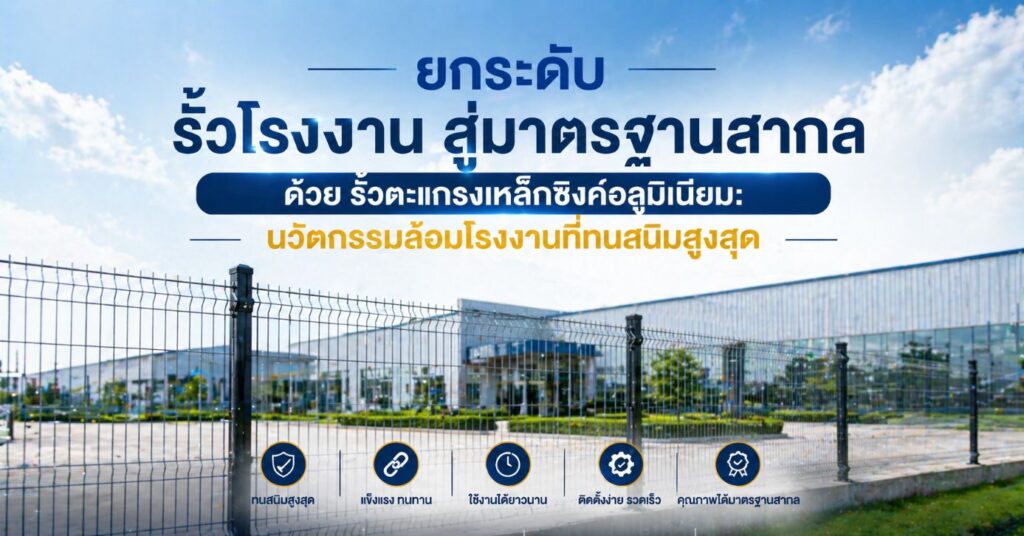 ยกระดับ รั้วโรงงาน สู่มาตรฐานสากลด้วย รั้วตะแกรงเหล็กซิงค์อลูมิเนียม: นวัตกรรมล้อมโรงงานที่ทนสนิมสูงสุด