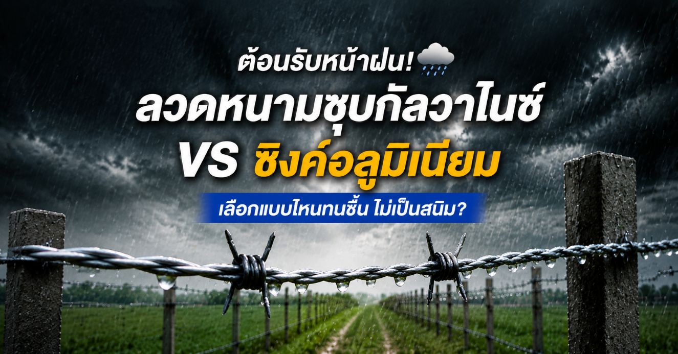 เปรียบเทียบลวดหนามชุบกัลวาไนซ์กับลวดหนามซิงค์อลูมิเนียม สำหรับงานรั้วฟาร์มและรั้วเกษตร ทนฝน ไม่เป็นสนิมง่าย