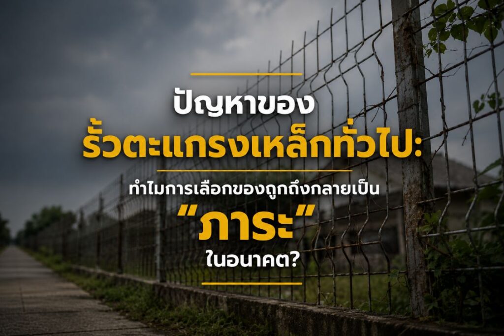 ปัญหารั้วตะแกรงเหล็กทั่วไปราคาถูกที่ไม่ได้มาตรฐาน เกิดคราบสนิมแดงและผุกร่อนเร็วจากสภาวะอากาศชื้น